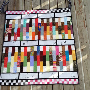 NWOT Handmade Quilted Wheelchair Blanket Small Lap Quilt With Ties Warm Comfy